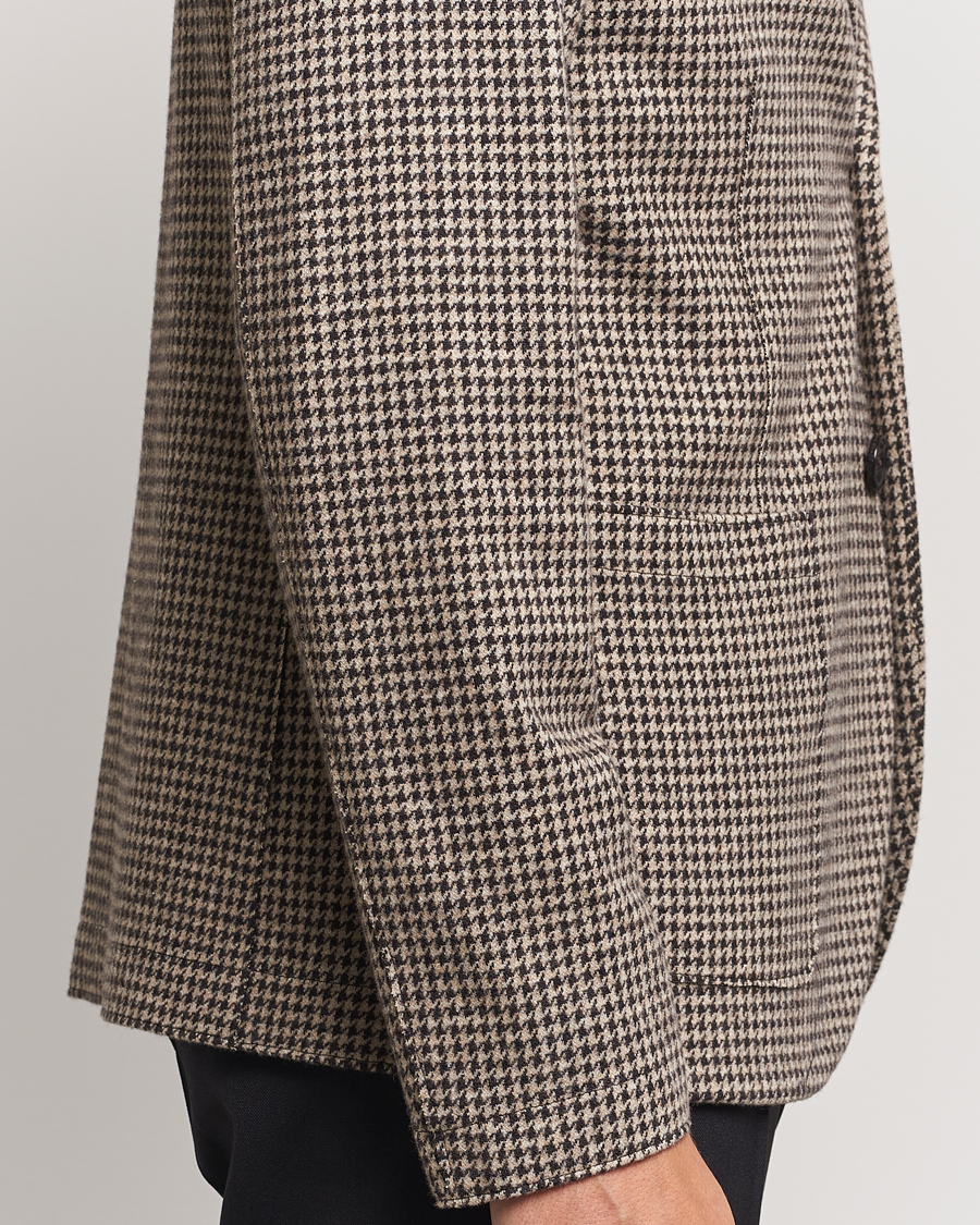 Herre | Dressjakker | Harris Wharf London | Two Button Houndstooth Blazer Beige