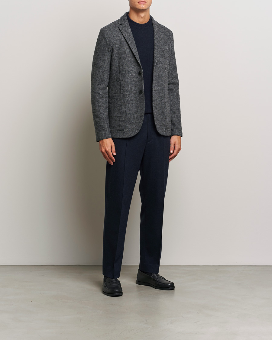 Herre | Dressjakker | Harris Wharf London | Two Button Prince Of Wales Blazer Grey/Black