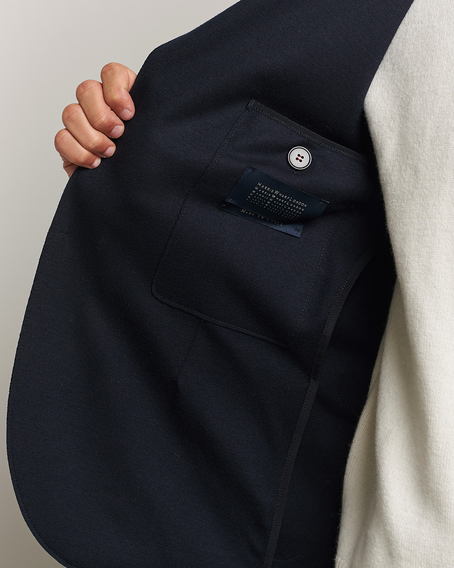 Herre | Dressjakker | Harris Wharf London | Two Button Superfine Merino Blazer Navy