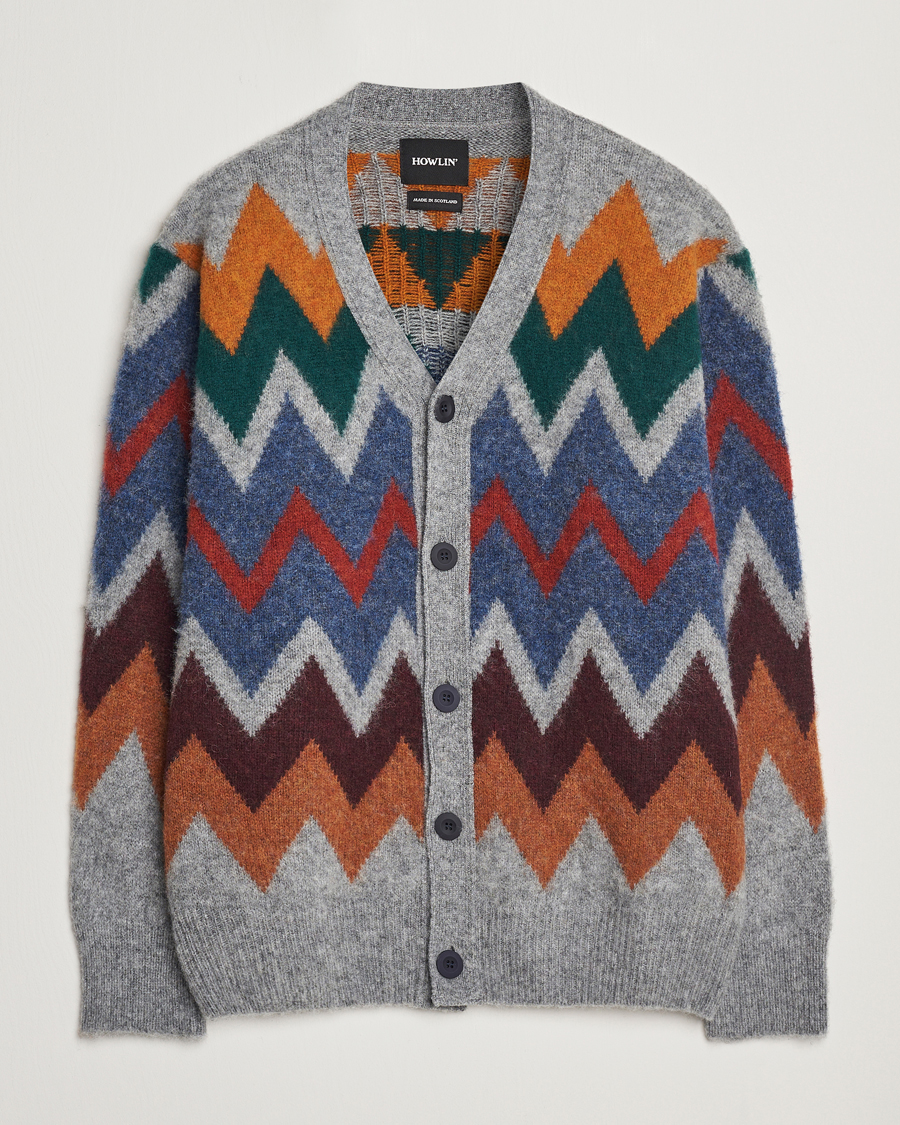 Herre | Gensere | Howlin' | Brushed Wool Cardigan Med Grey