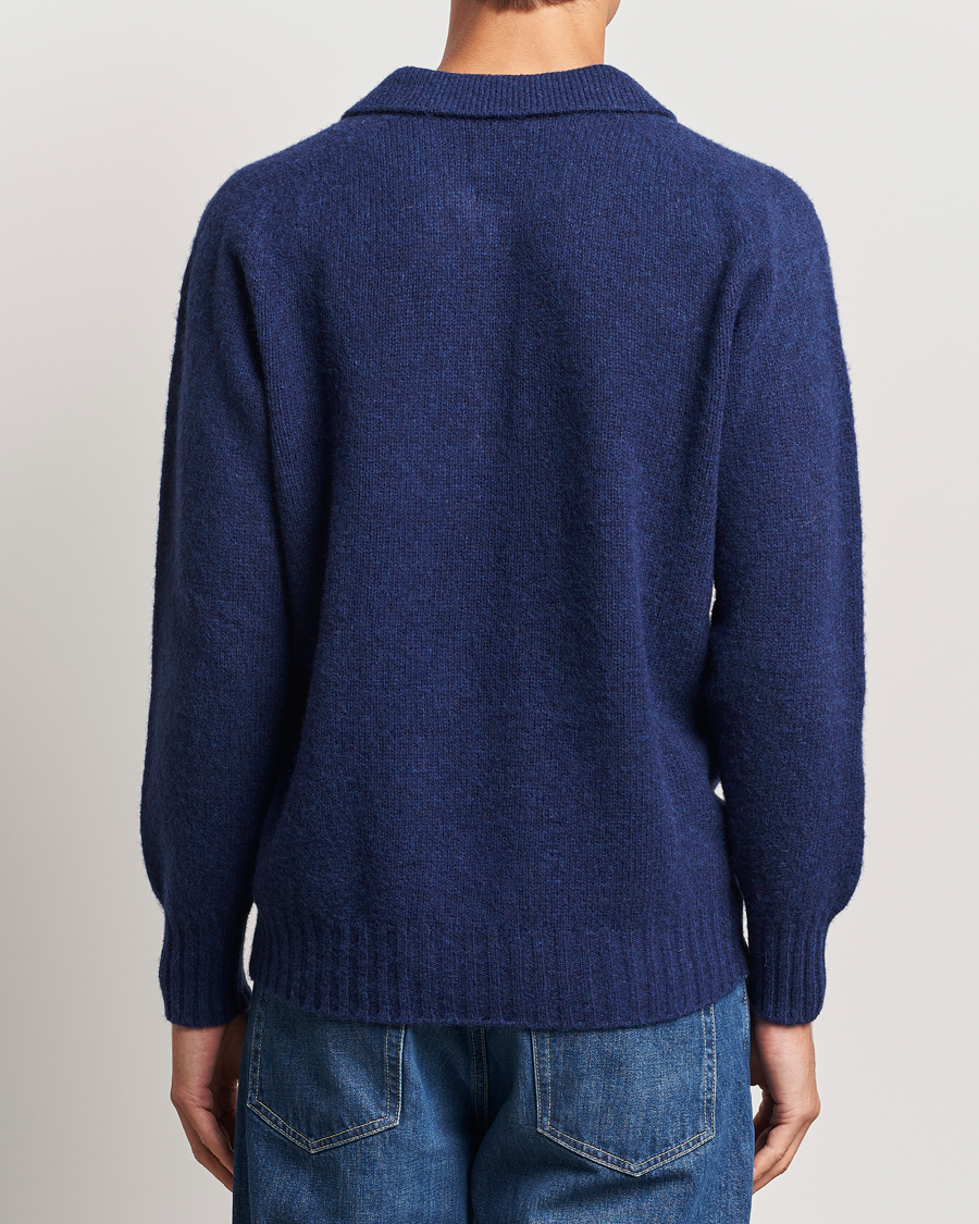 Herre | Gensere | Howlin' | Brushed Wool Polo Magic Blue