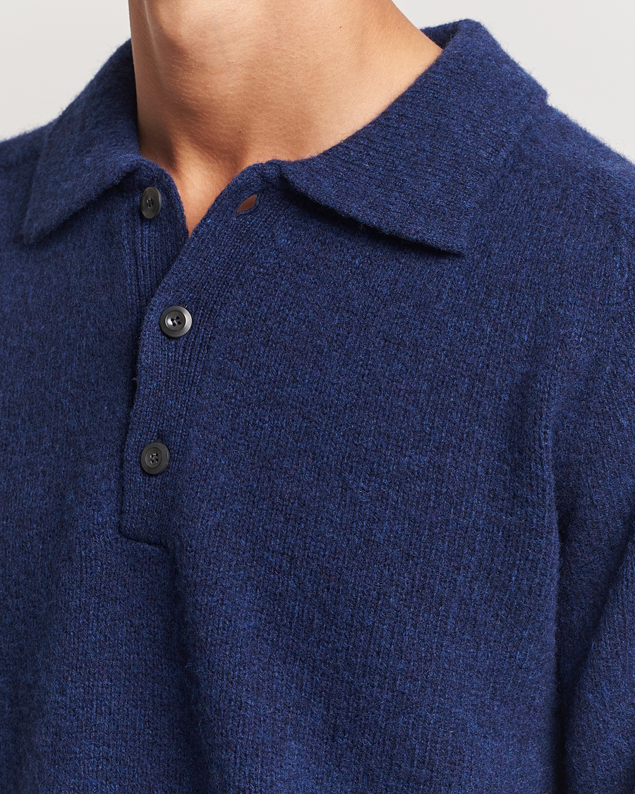 Herre | Gensere | Howlin' | Brushed Wool Polo Magic Blue