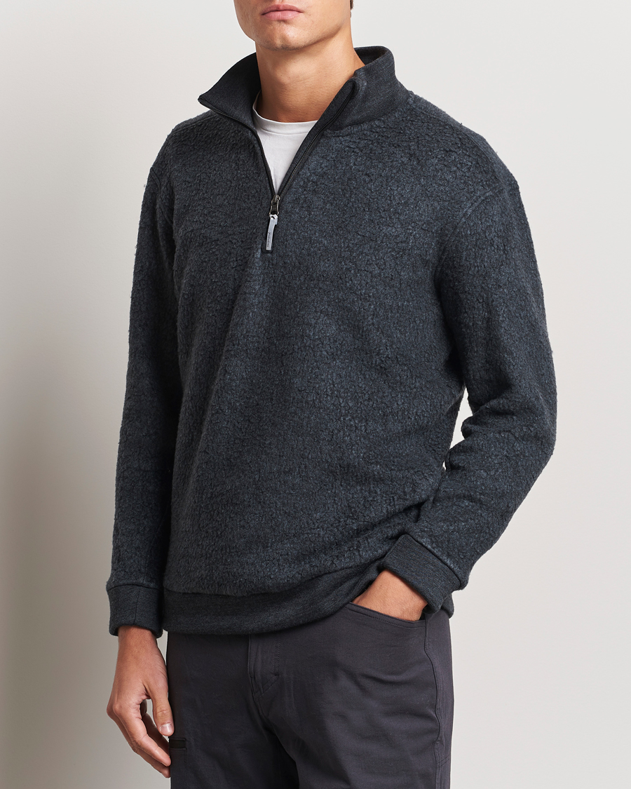 Herre | Gensere | Houdini | Alto Wool/Tencel Half Zip True Black