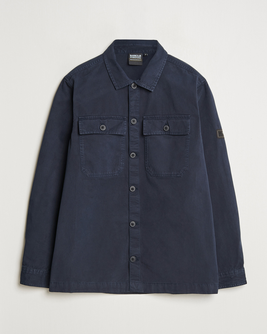 Herre | Skjorter | Barbour International | Arlo Cotton Overshirt Navy