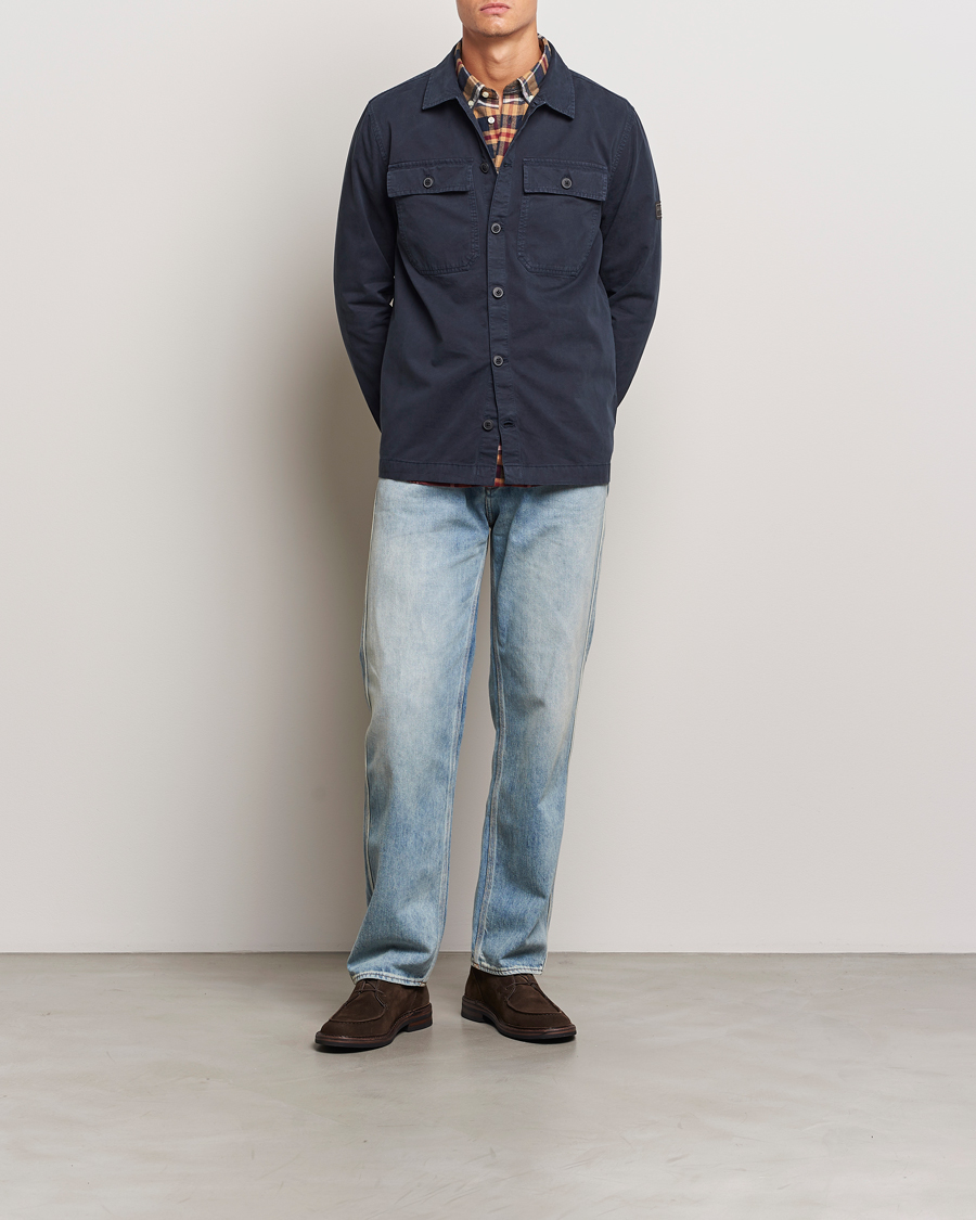 Herre | Skjorter | Barbour International | Arlo Cotton Overshirt Navy