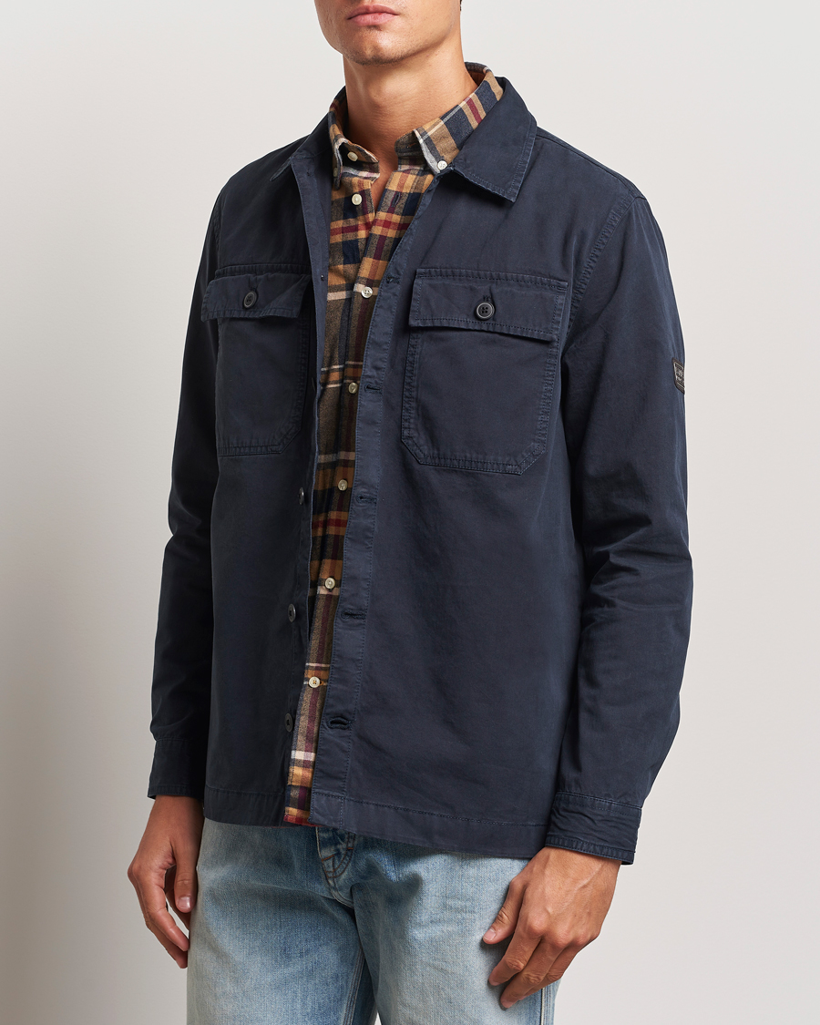 Herre | Skjorter | Barbour International | Arlo Cotton Overshirt Navy