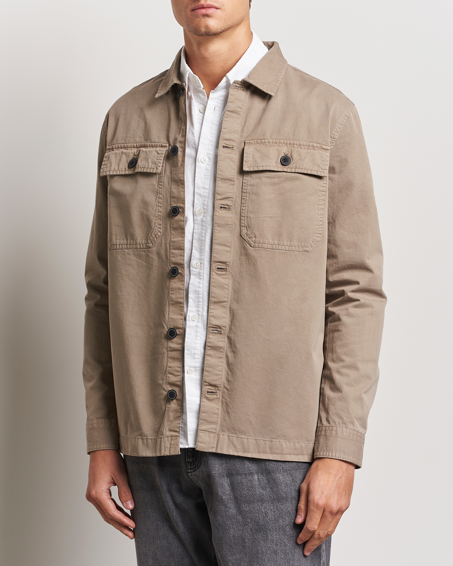Herre | Skjorter | Barbour International | Arlo Cotton Overshirt Brindle