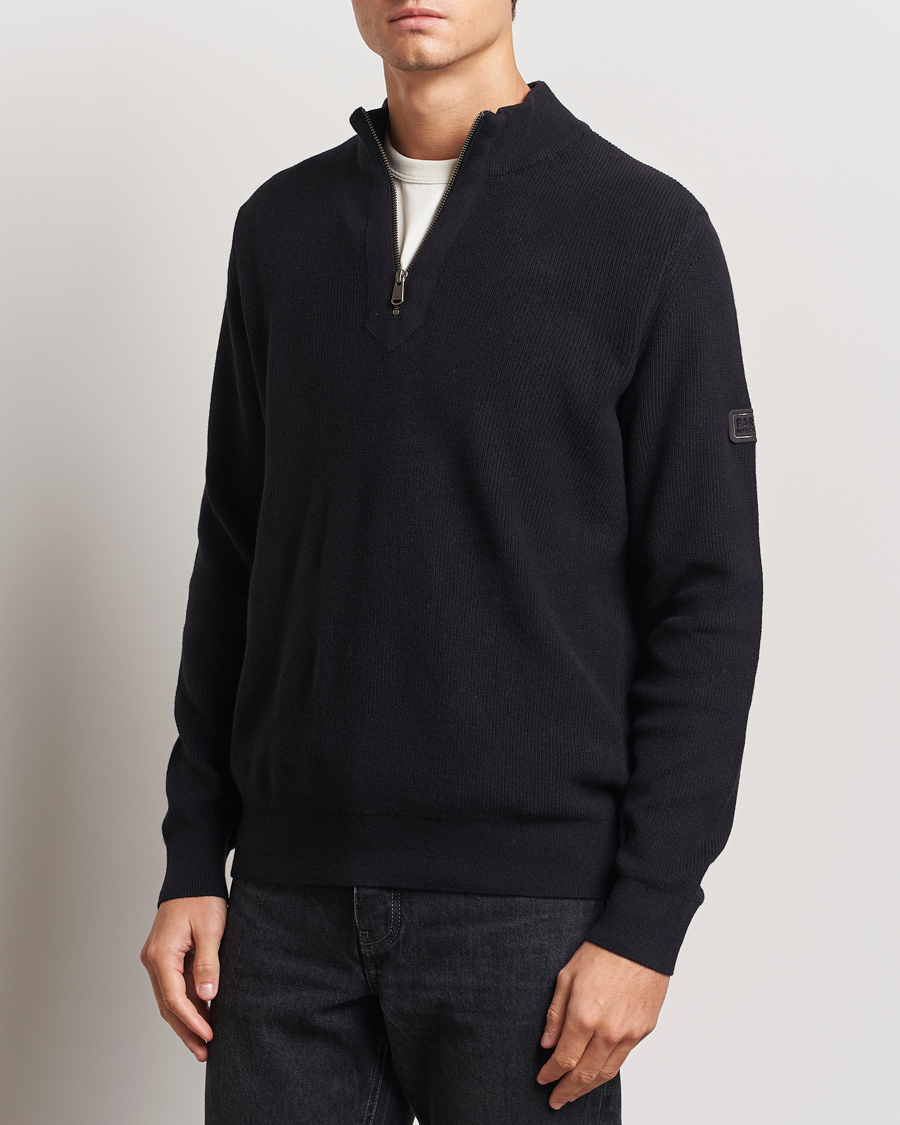 Herre | Gensere | Barbour International | Crawley Wool/Cotton Half Zip Black