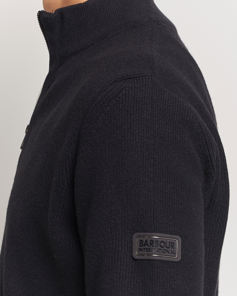 Herre | Gensere | Barbour International | Crawley Wool/Cotton Half Zip Black