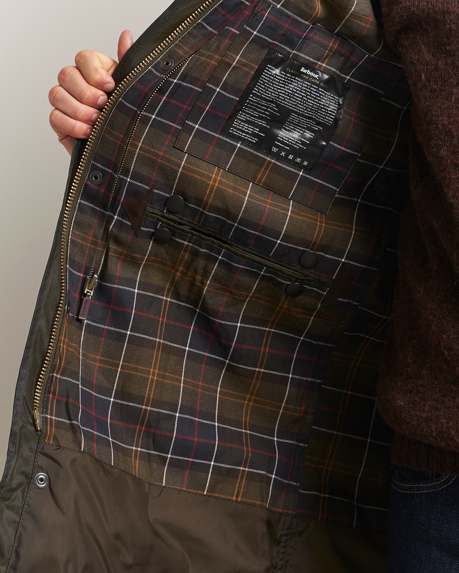 Herre | Jakker | Barbour Lifestyle | Border Wax Coat Archive Olive