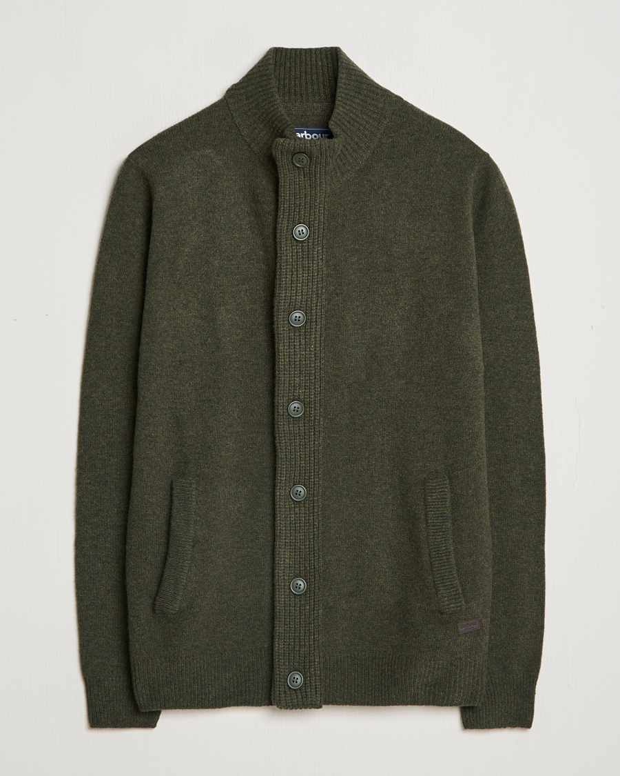 Herre | Gensere | Barbour Lifestyle | Essential Patch Zip Through Cardigan Seaweed