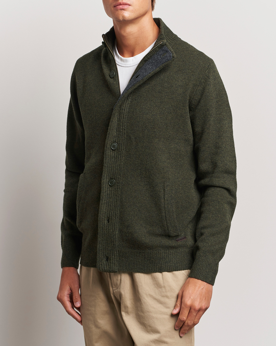 Herre | Gensere | Barbour Lifestyle | Essential Patch Zip Through Cardigan Seaweed