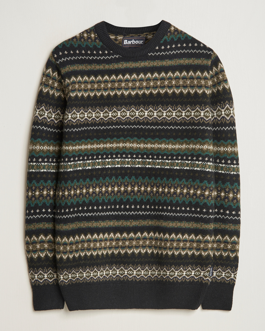 Herre | Gensere | Barbour Lifestyle | Case Fairisle Crew Black