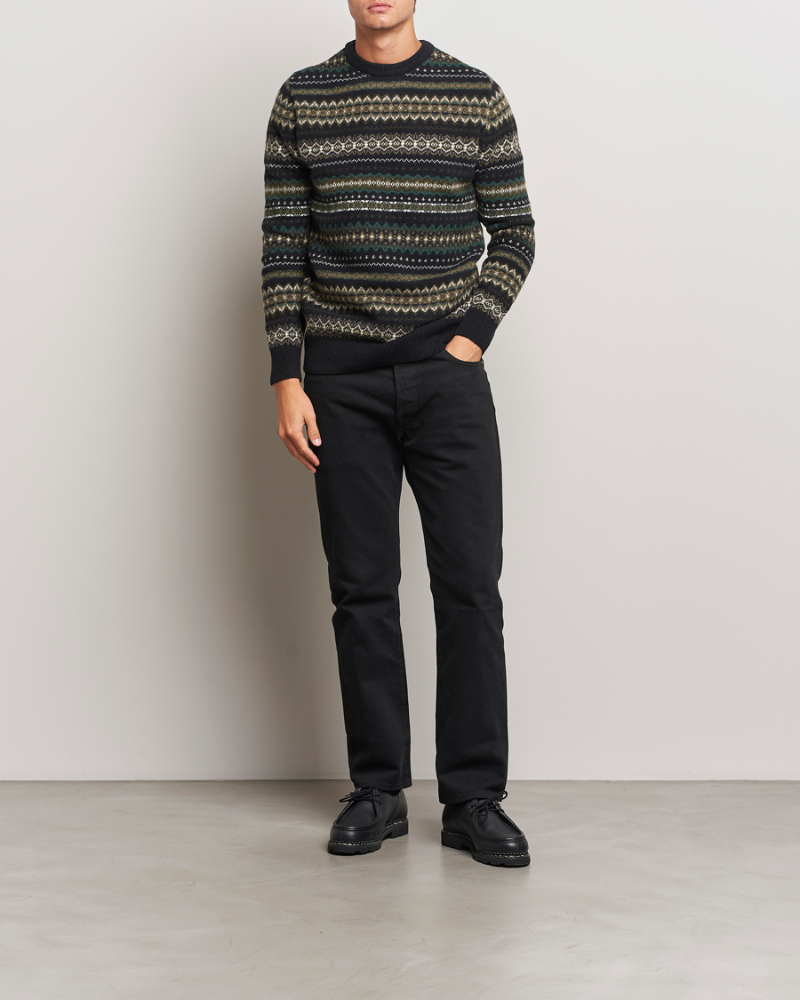 Herre | Gensere | Barbour Lifestyle | Case Fairisle Crew Black