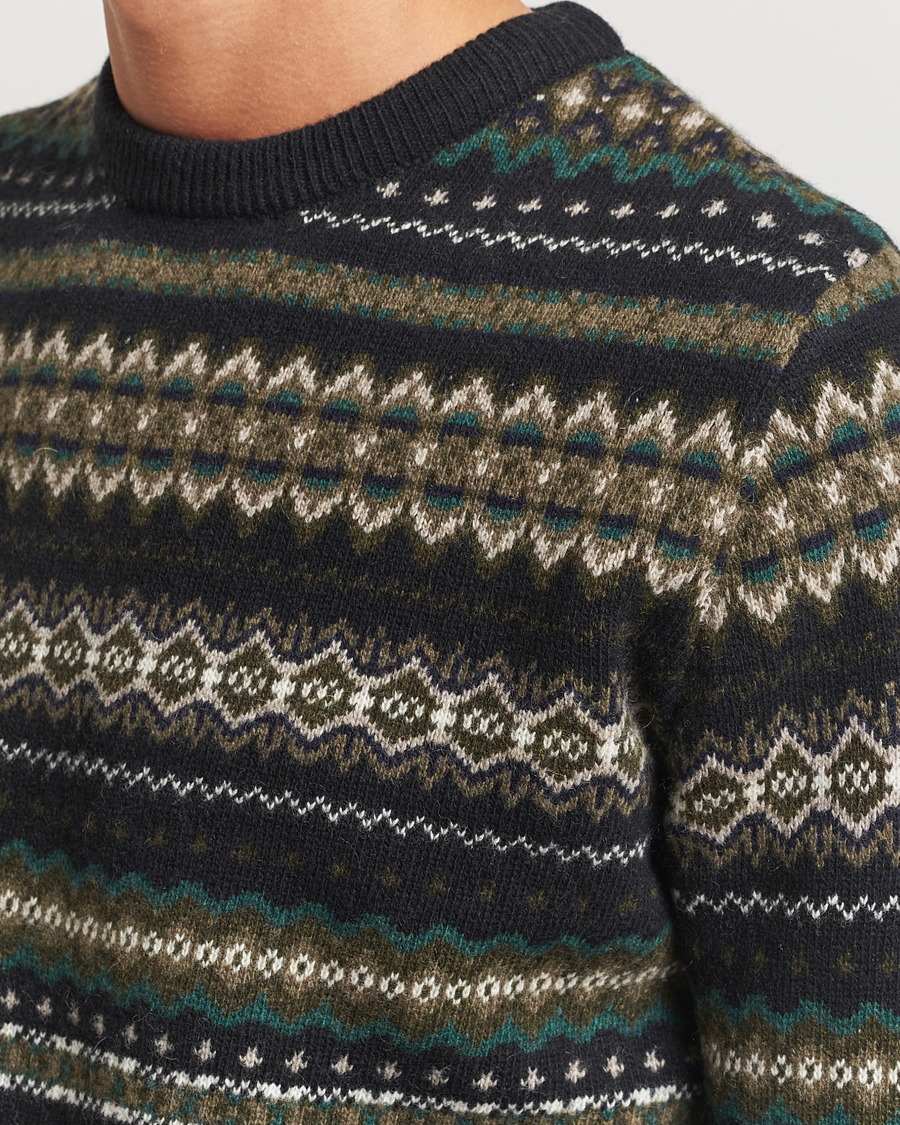 Herre | Gensere | Barbour Lifestyle | Case Fairisle Crew Black