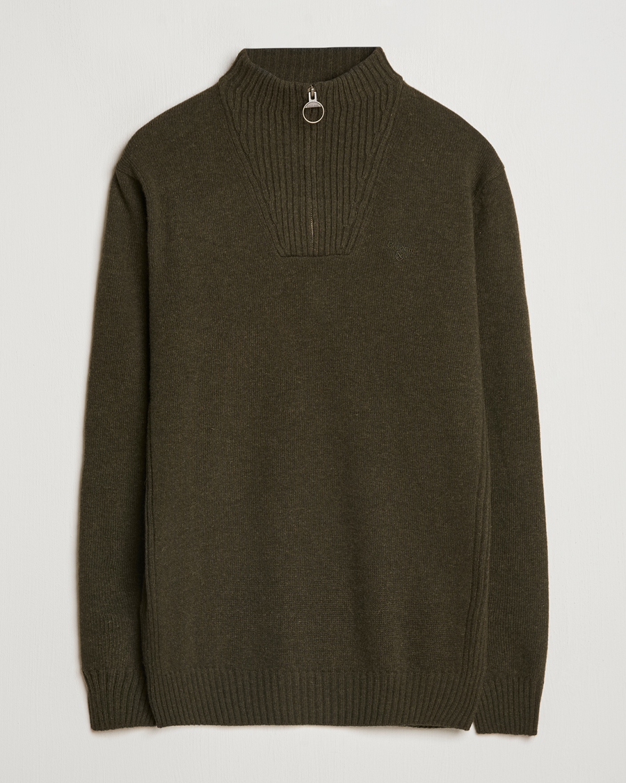 Herre | Gensere | Barbour Lifestyle | Essential Lambswool Half Zip Seaweed