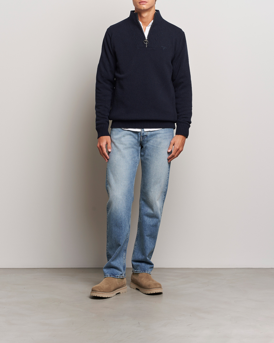 Herre | Gensere | Barbour Lifestyle | Essential Lambswool Half Zip Navy