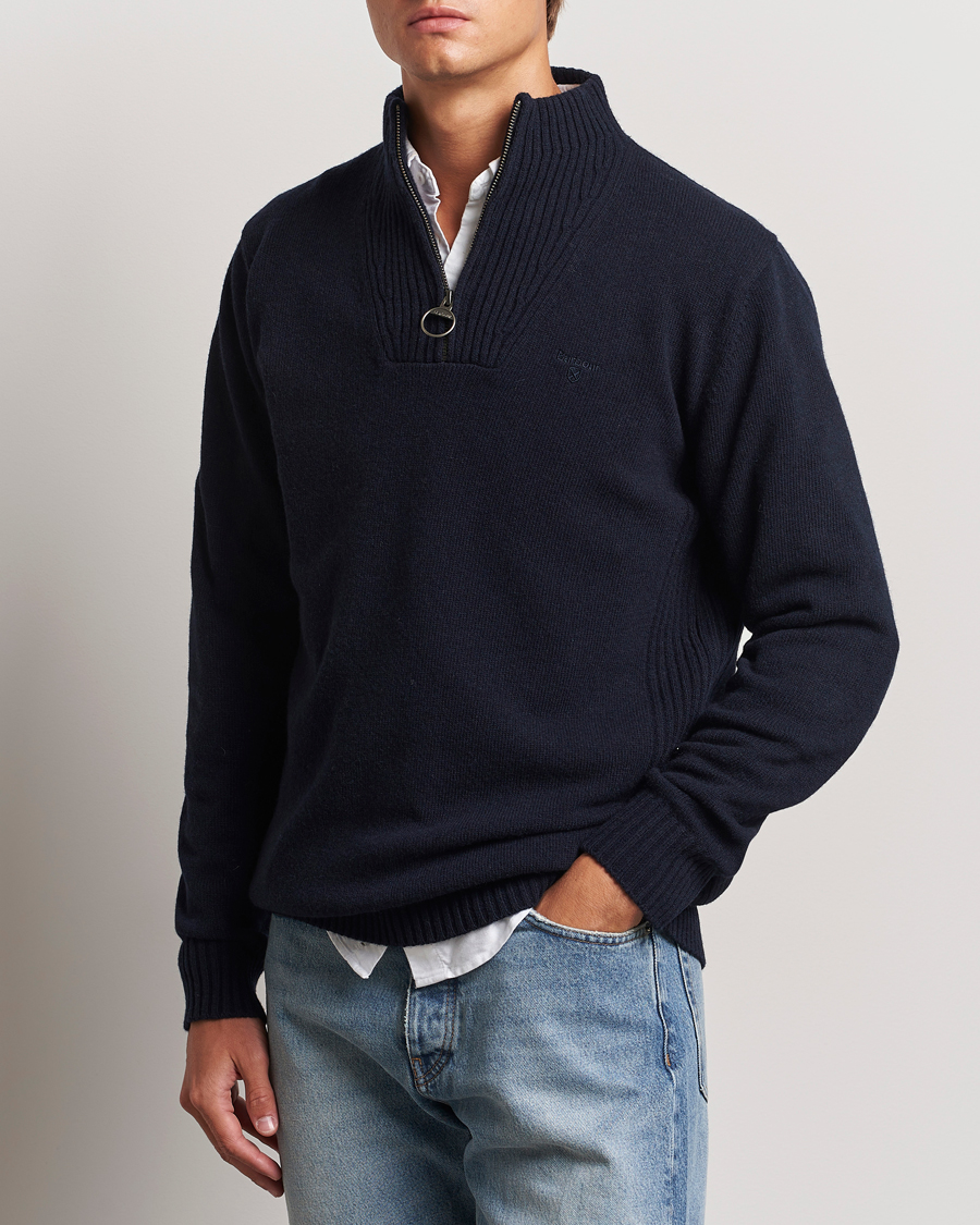 Herre | Gensere | Barbour Lifestyle | Essential Lambswool Half Zip Navy