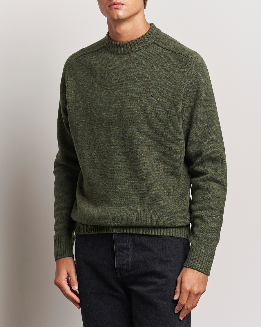 Herre | Gensere | Barbour Lifestyle | Grangetown Lambswool Crewneck Olive