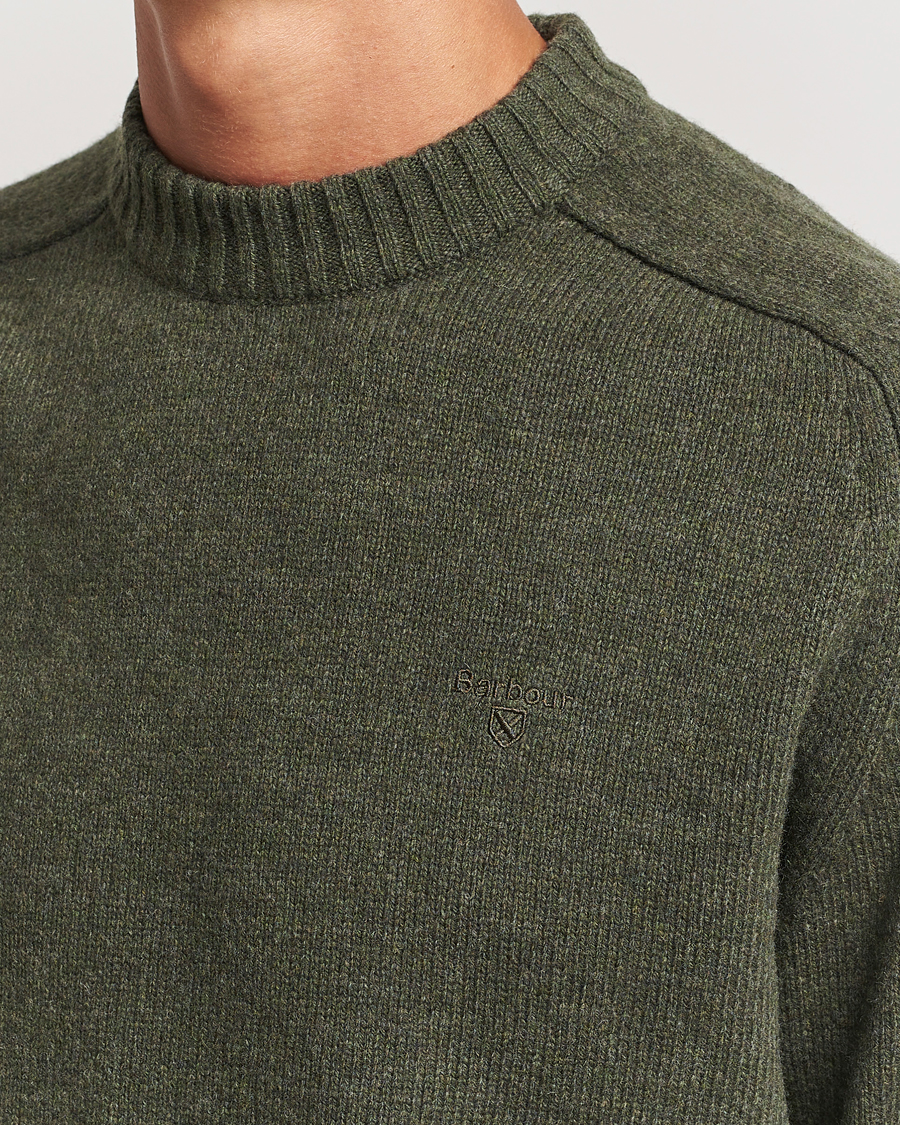 Herre | Gensere | Barbour Lifestyle | Grangetown Lambswool Crewneck Olive