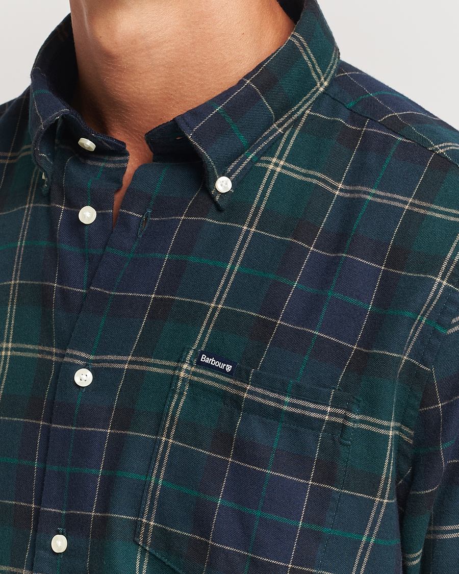 Herre | Skjorter | Barbour Lifestyle | Flannel Check Shirt Green Loch
