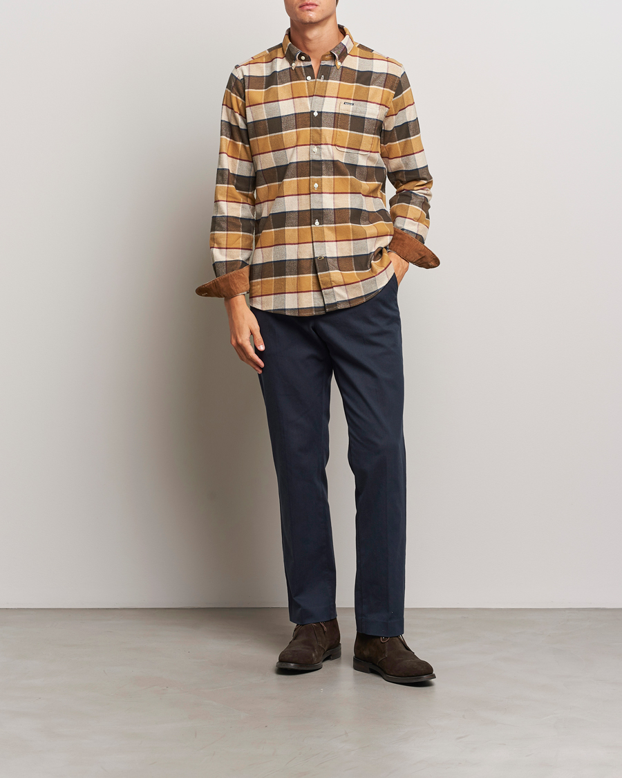 Herre | Skjorter | Barbour Lifestyle | Valley Check Flannel Shirt Brown