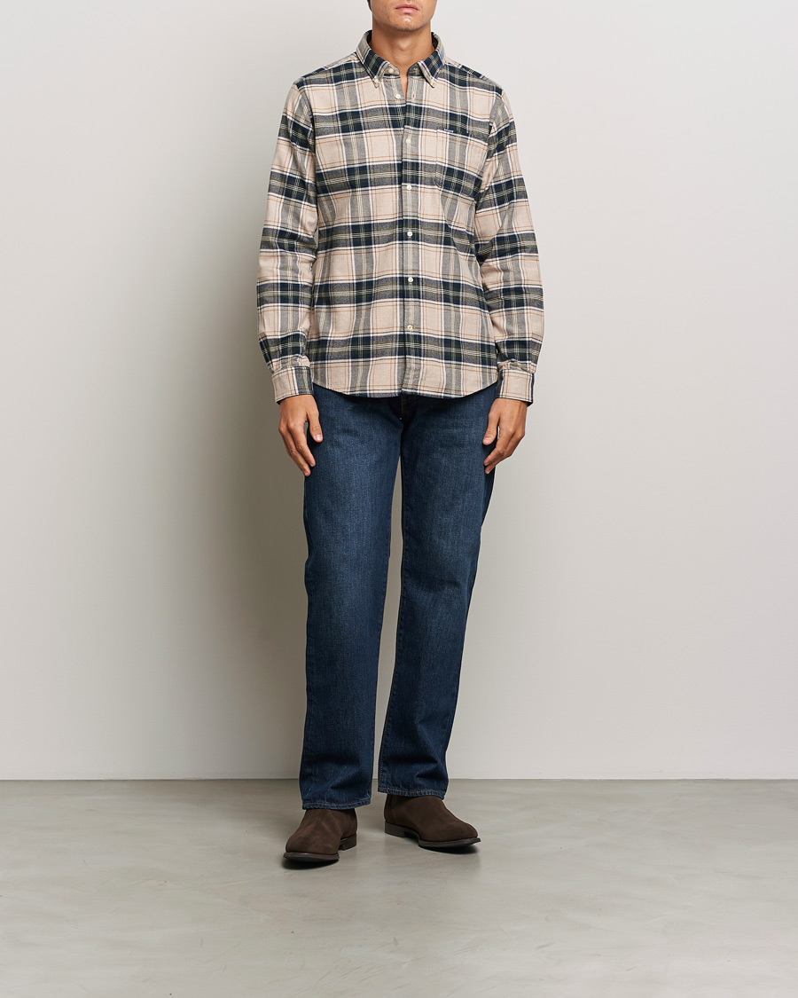 Herre | Skjorter | Barbour Lifestyle | Betsom Flannel Check Shirt Stone Marl