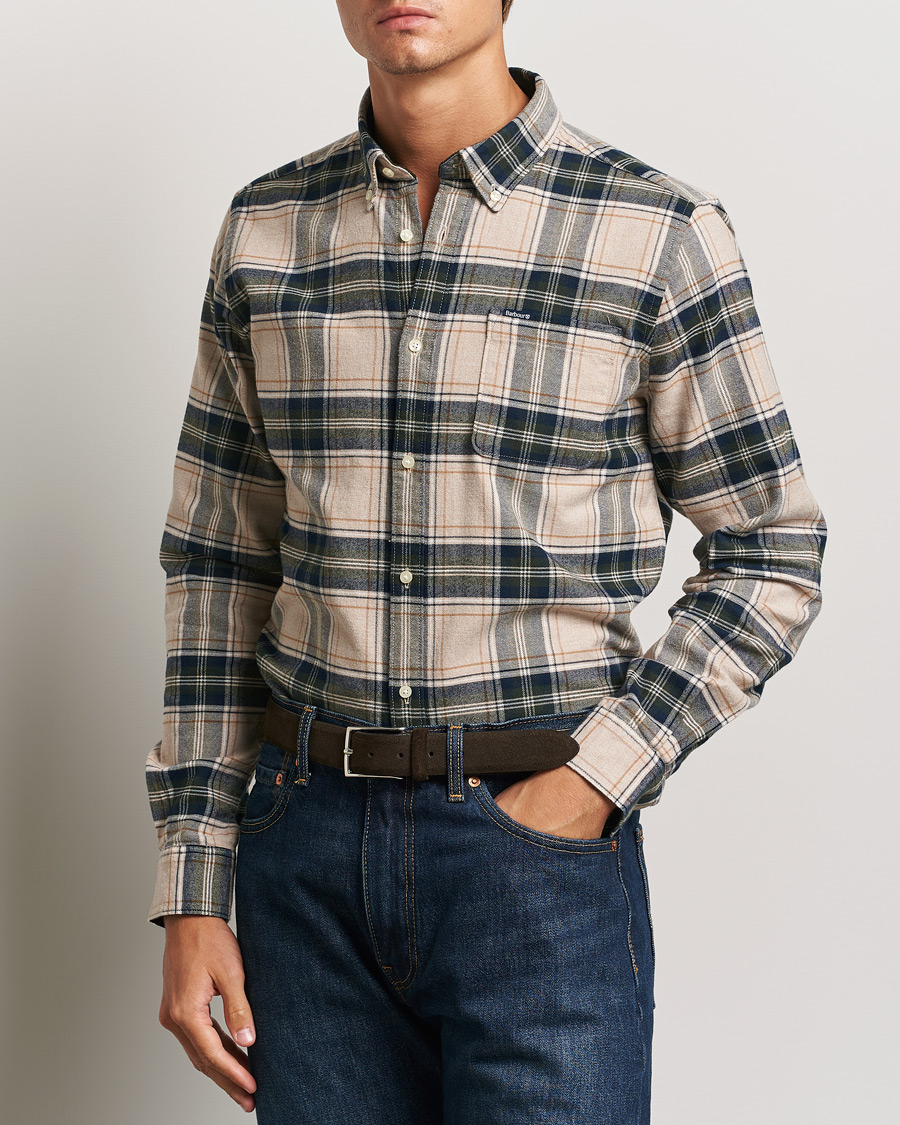 Herre | Skjorter | Barbour Lifestyle | Betsom Flannel Check Shirt Stone Marl