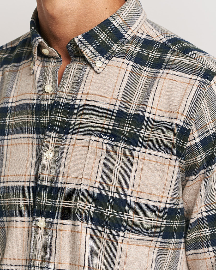 Herre | Skjorter | Barbour Lifestyle | Betsom Flannel Check Shirt Stone Marl