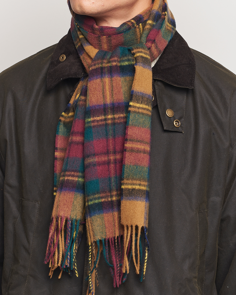 Herre | Skjerf | Barbour Lifestyle | Lambswool/Cashmere New Check Tartan Harvest Gold