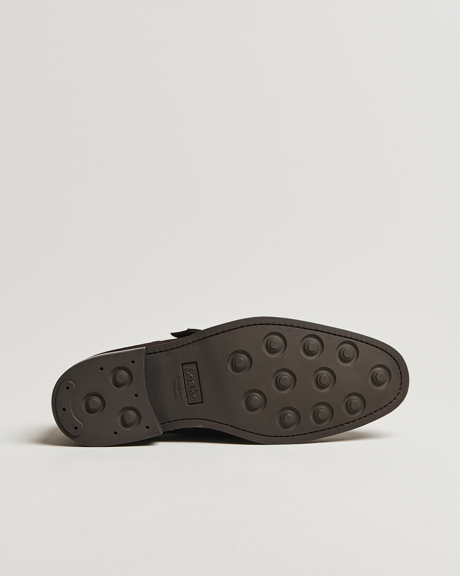 Herre | Munkesko | Loake 1880 | 357 Suede Single Monk Dark Brown