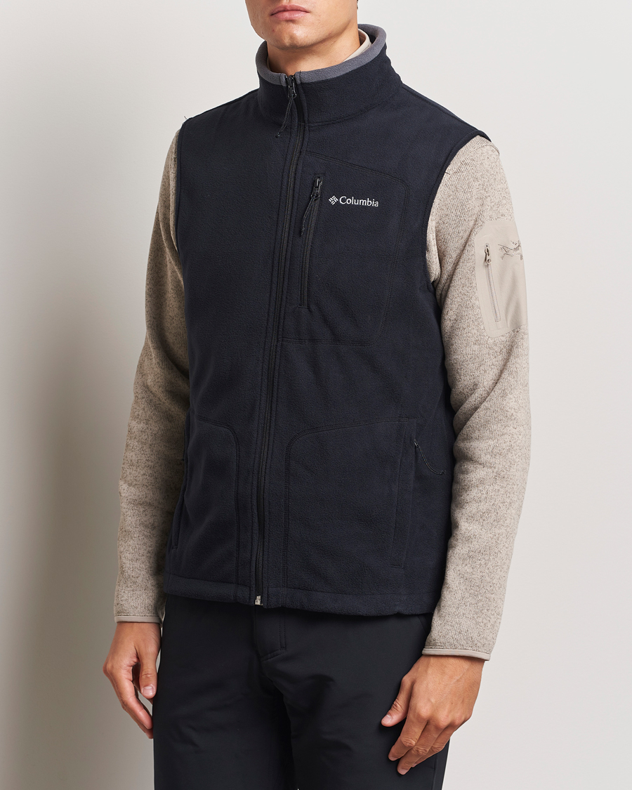 Herre | Columbia Fast Trek Full Zip Fleece Vest Black | Columbia | Fast Trek Full Zip Fleece Vest Black