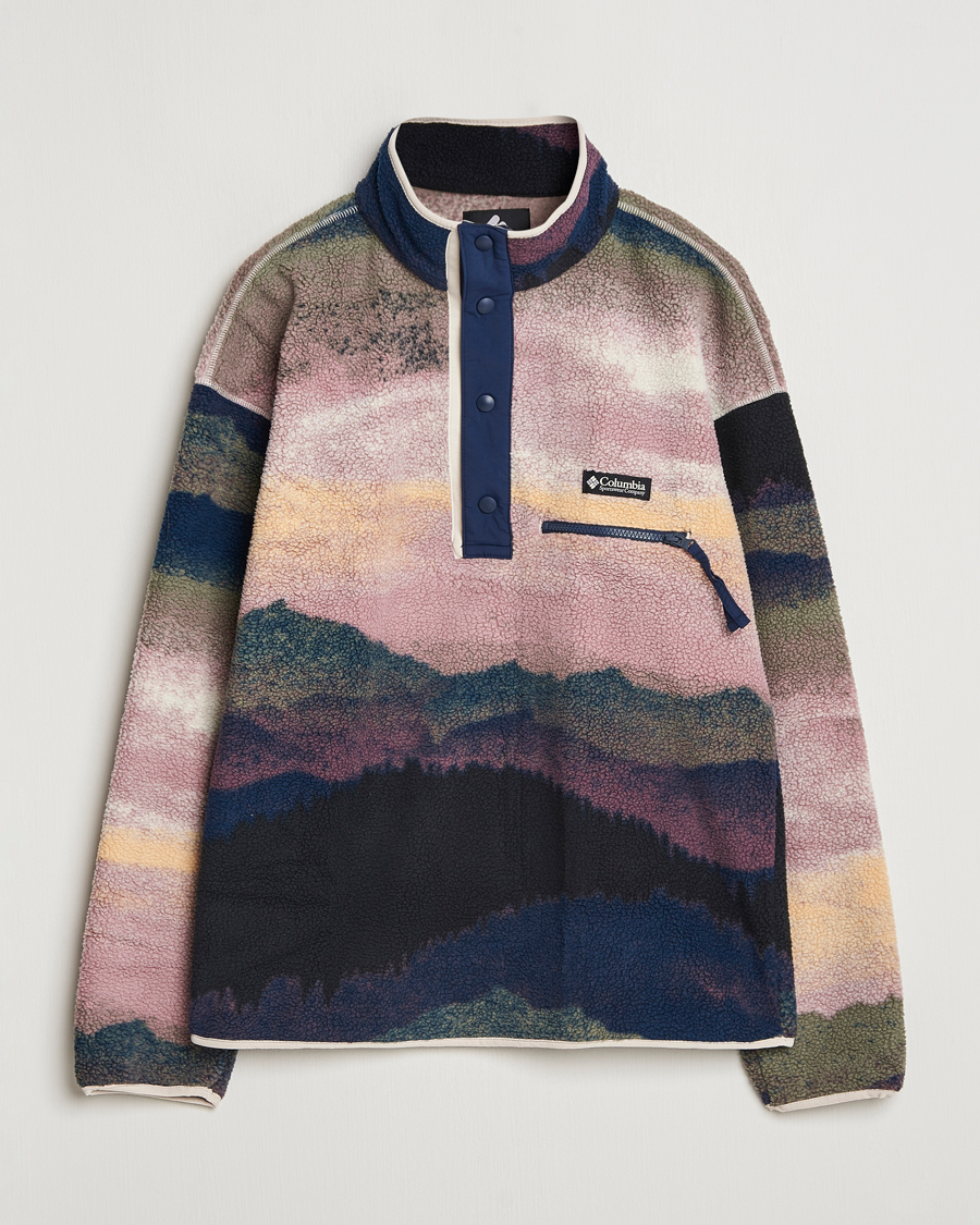 Herre | Gensere | Columbia | Helvetia Printed Half Snap Fleece Navy