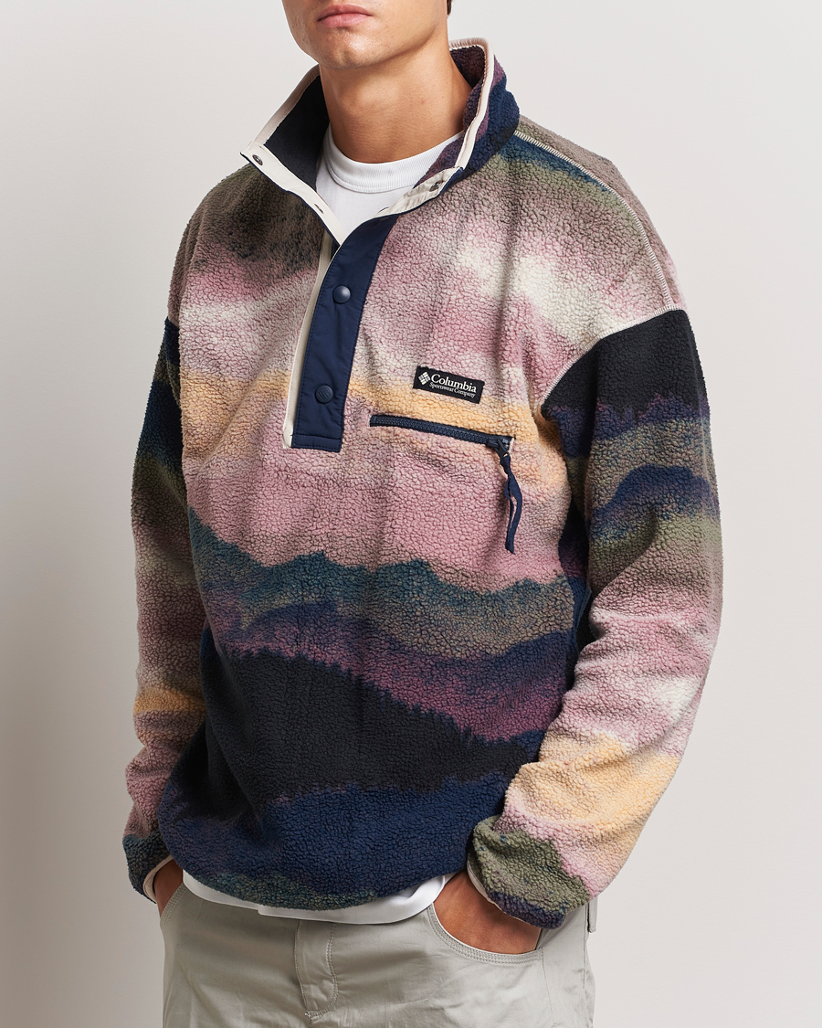 Herre | Gensere | Columbia | Helvetia Printed Half Snap Fleece Navy