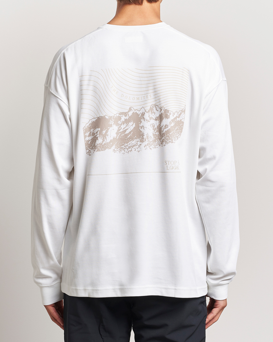 Herre | T-Shirts | Columbia | Duxbery Relaxed Long Sleeve T-Shirt White