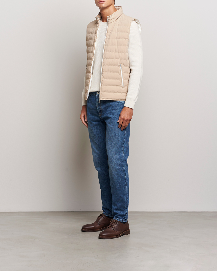 Herre | Jakker | Brunello Cucinelli | Nylon Gilet Sand