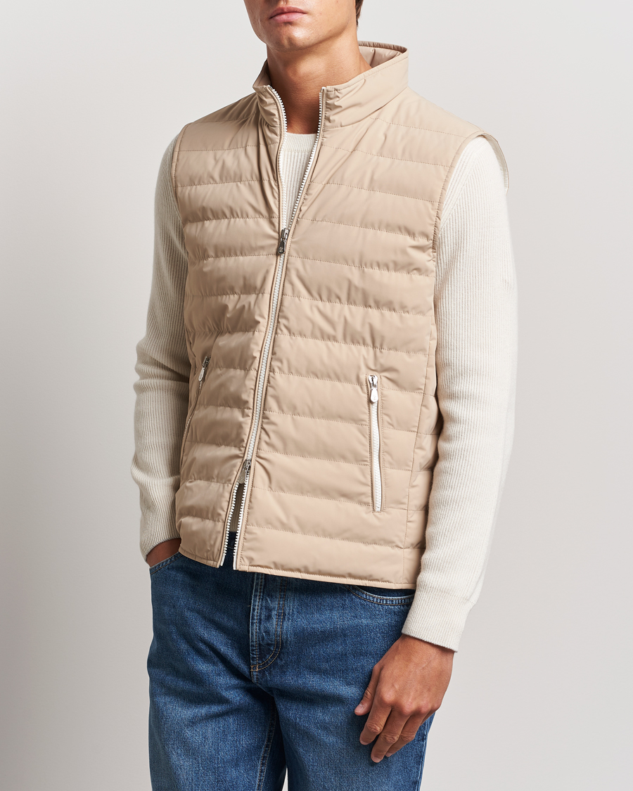 Herre | Jakker | Brunello Cucinelli | Nylon Gilet Sand