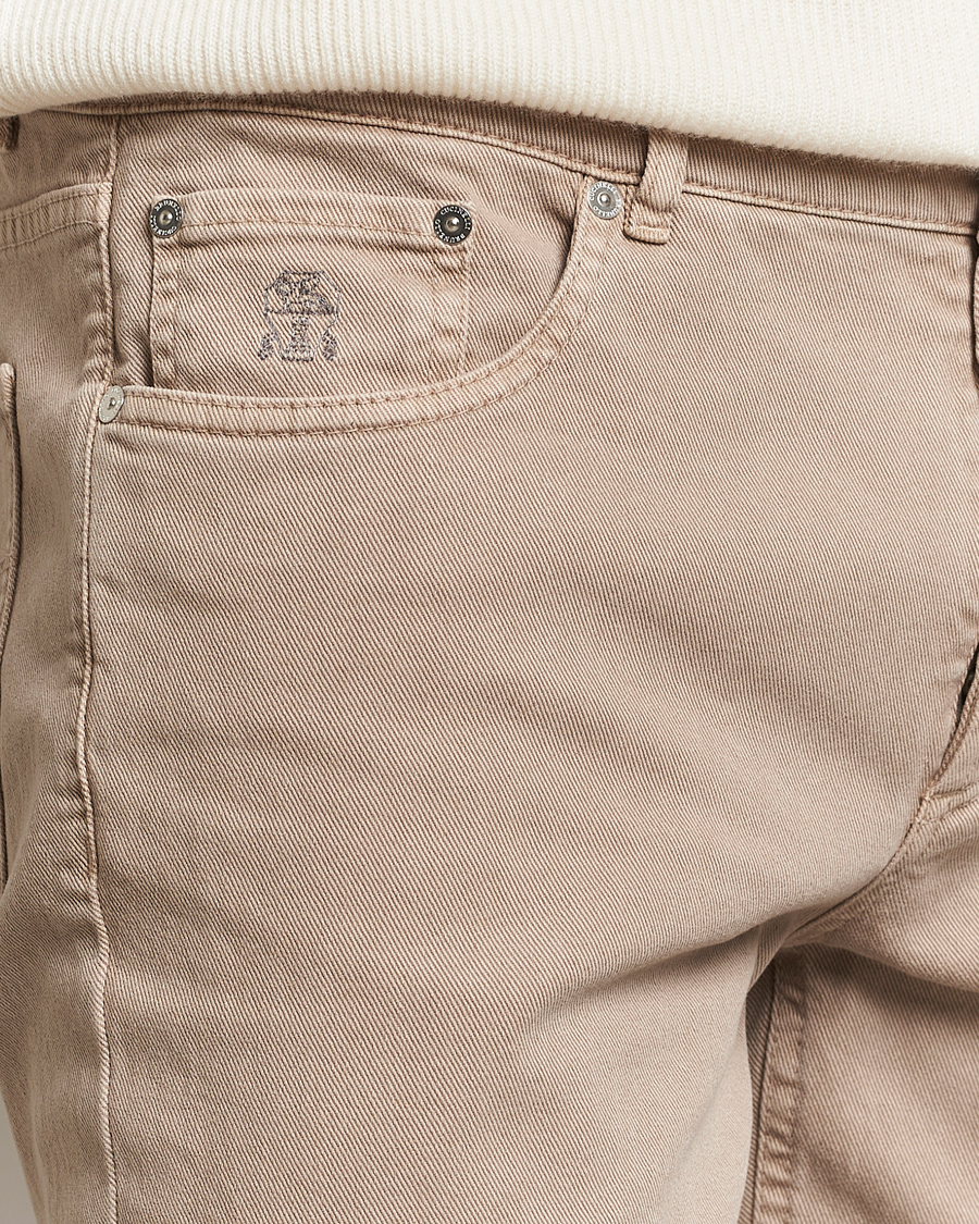 Herre | Bukser | Brunello Cucinelli | Traditional Fit 5-Pocket Pants Beige