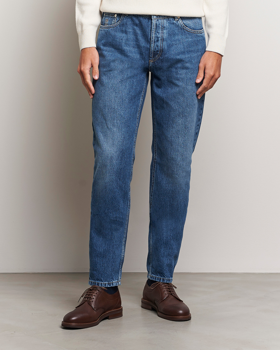 Herre | Jeans | Brunello Cucinelli | Traditional Fit Jeans Stone Wash