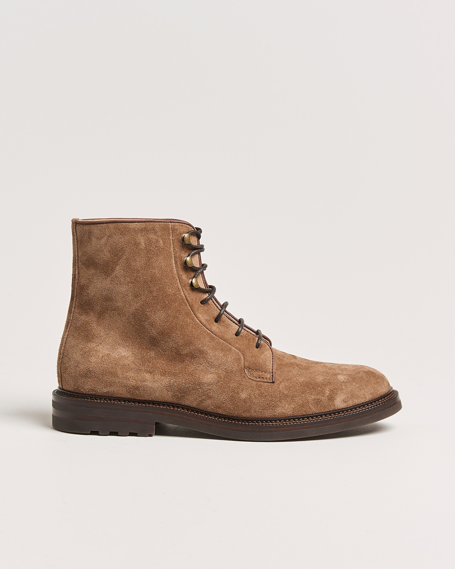 Herre | Brunello Cucinelli Lace Up Boots Brown Suede | Brunello Cucinelli | Lace Up Boots Brown Suede