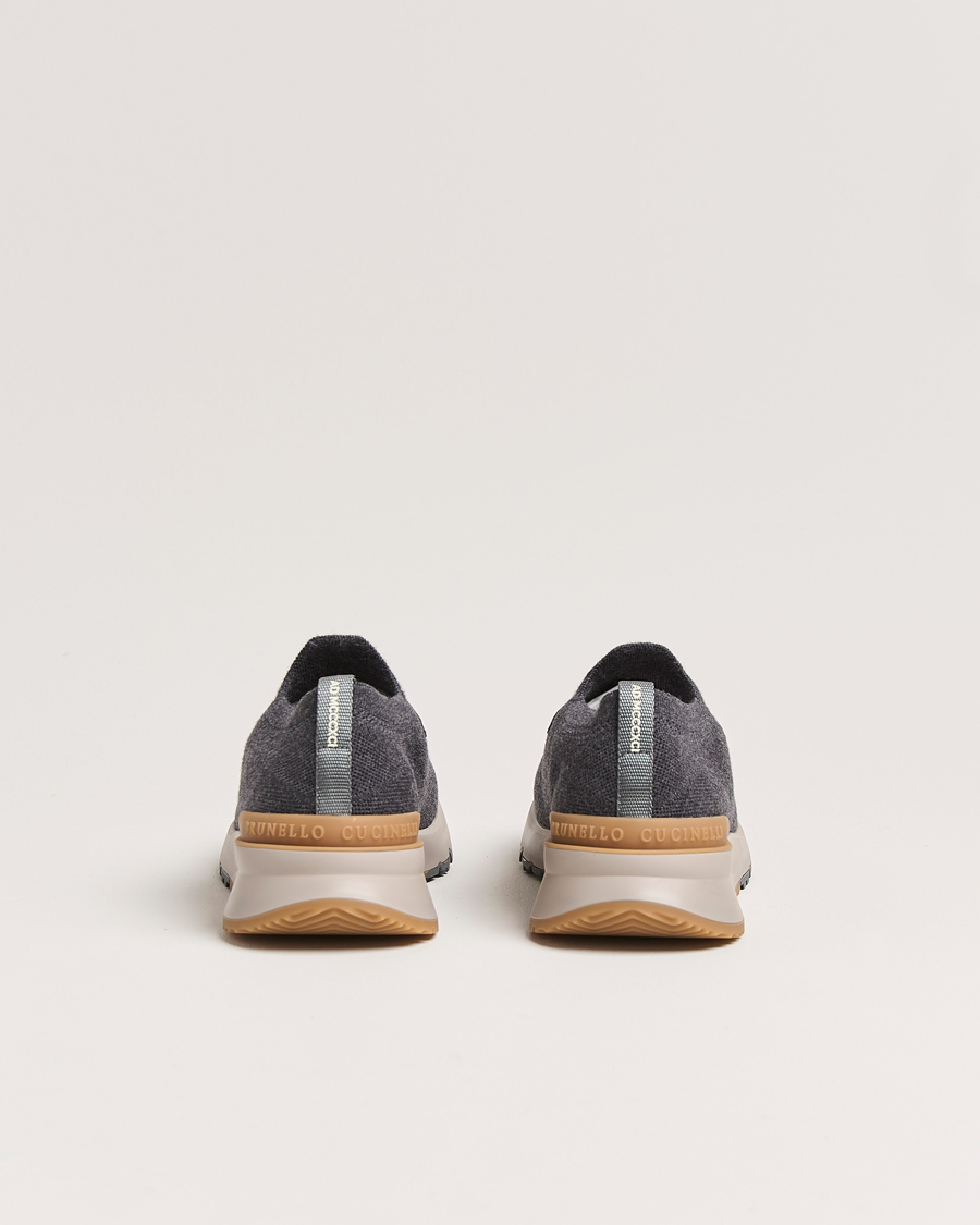 Herre | Brunello Cucinelli Flannel Running Sneakers Antracite | Brunello Cucinelli | Flannel Running Sneakers Antracite