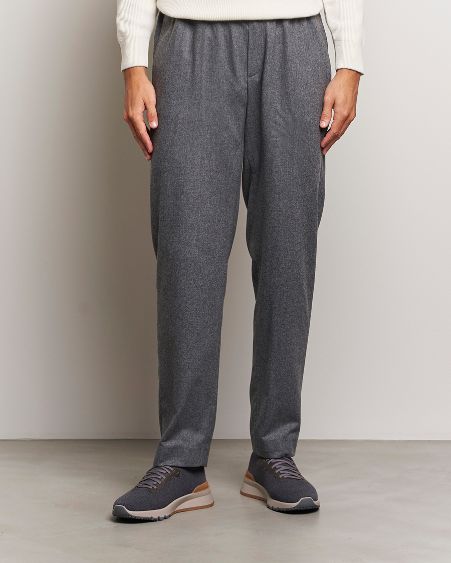Herre | Brunello Cucinelli Flannel Running Sneakers Antracite | Brunello Cucinelli | Flannel Running Sneakers Antracite