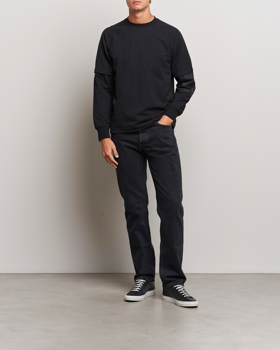 Herre | Gensere | C.P. Company | Metropolis Fleece Cotton Pertex Crew Neck Black
