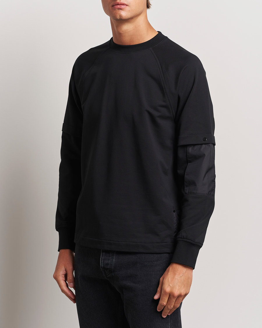 Herre | Gensere | C.P. Company | Metropolis Fleece Cotton Pertex Crew Neck Black