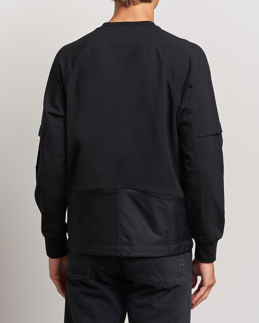 Herre | Gensere | C.P. Company | Metropolis Fleece Cotton Pertex Crew Neck Black