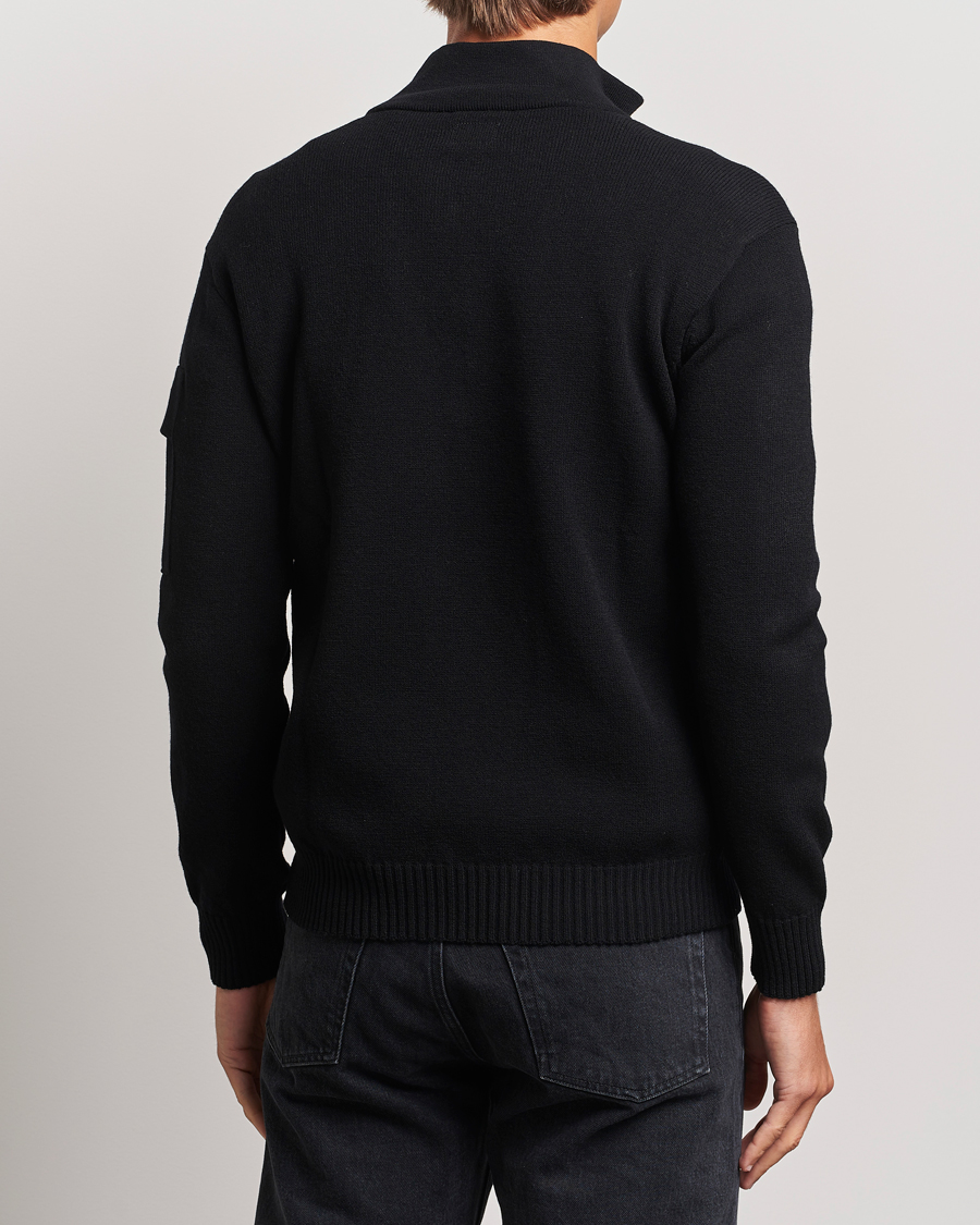 Herre | Gensere | C.P. Company | Metropolis Knitted Wool Half Zip Black