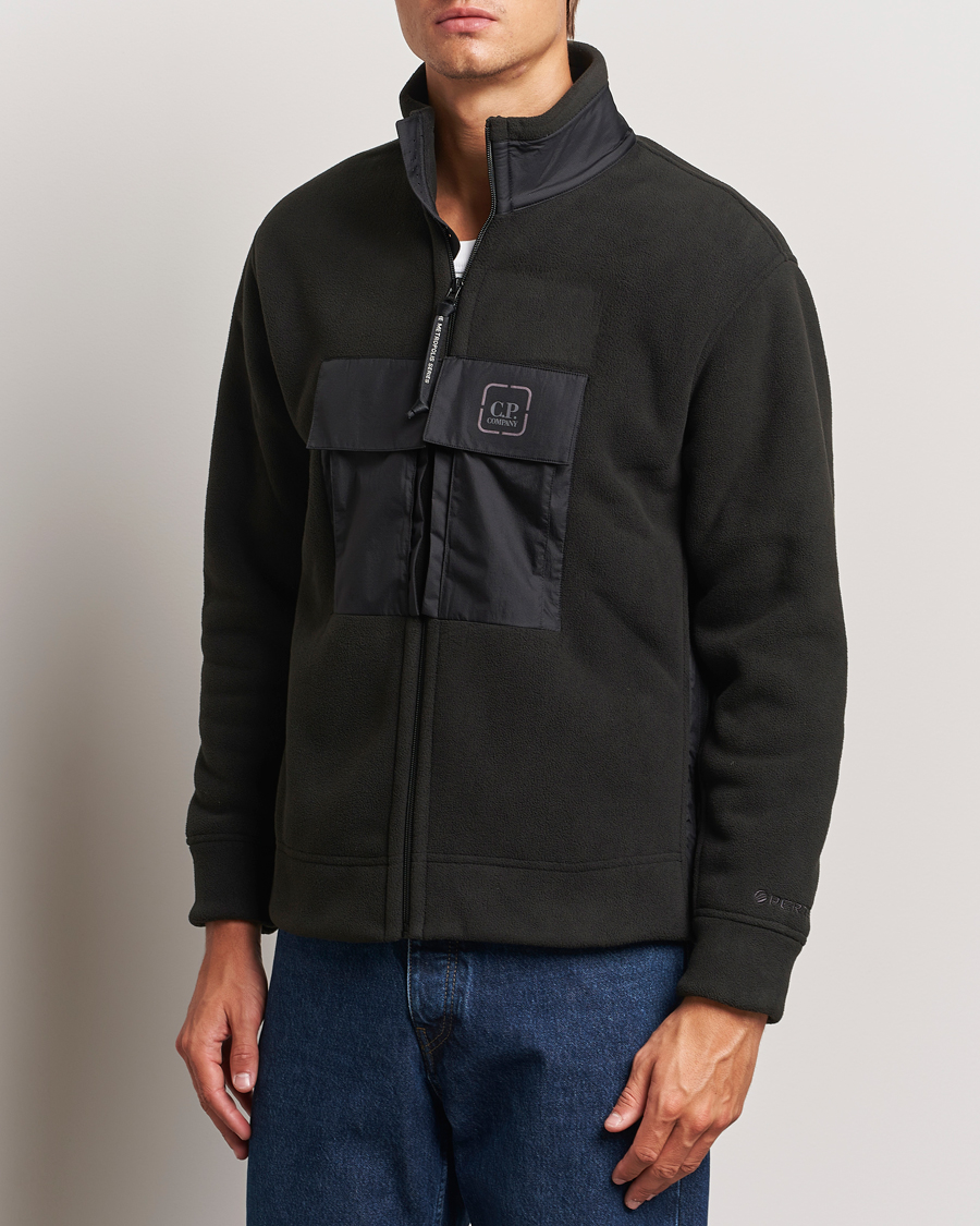 Herre | Gensere | C.P. Company | Metropolis Polar Fleece Pertex Zip Black