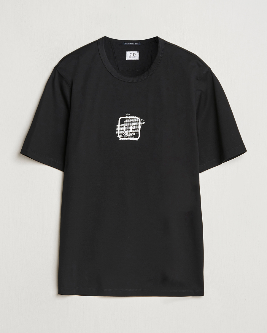 Herre | T-Shirts | C.P. Company | Metropolis Mercerized Back Logo T-Shirts Black