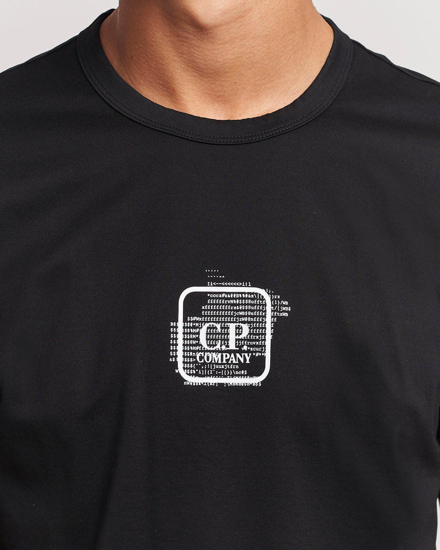 Herre | T-Shirts | C.P. Company | Metropolis Mercerized Back Logo T-Shirts Black
