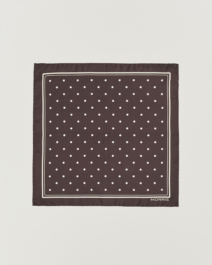Herre | Lommetørklær | Morris | Dot Pocket Square Brown